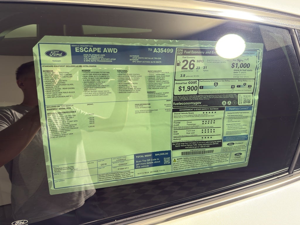 2026 Ford Escape Platinum