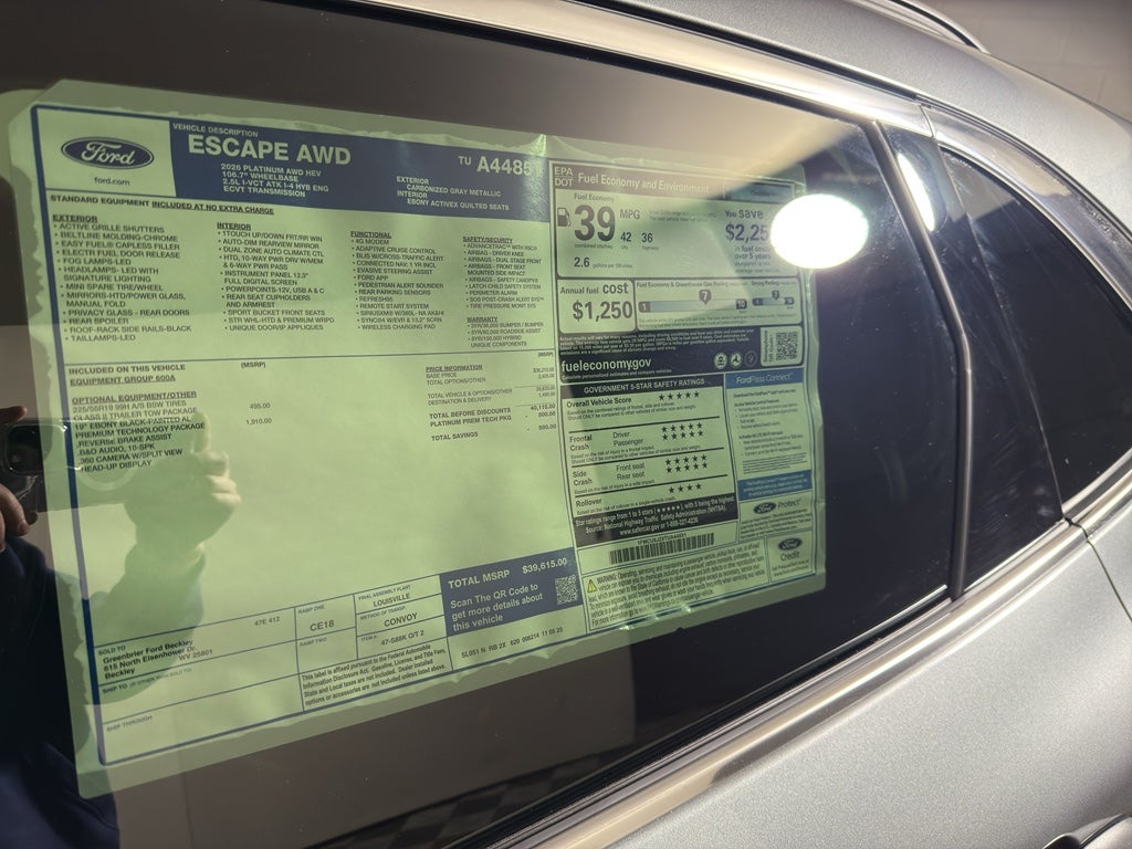 2026 Ford Escape Platinum