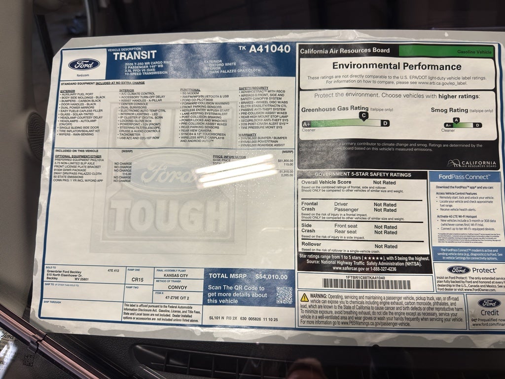 2026 Ford Transit Van Base