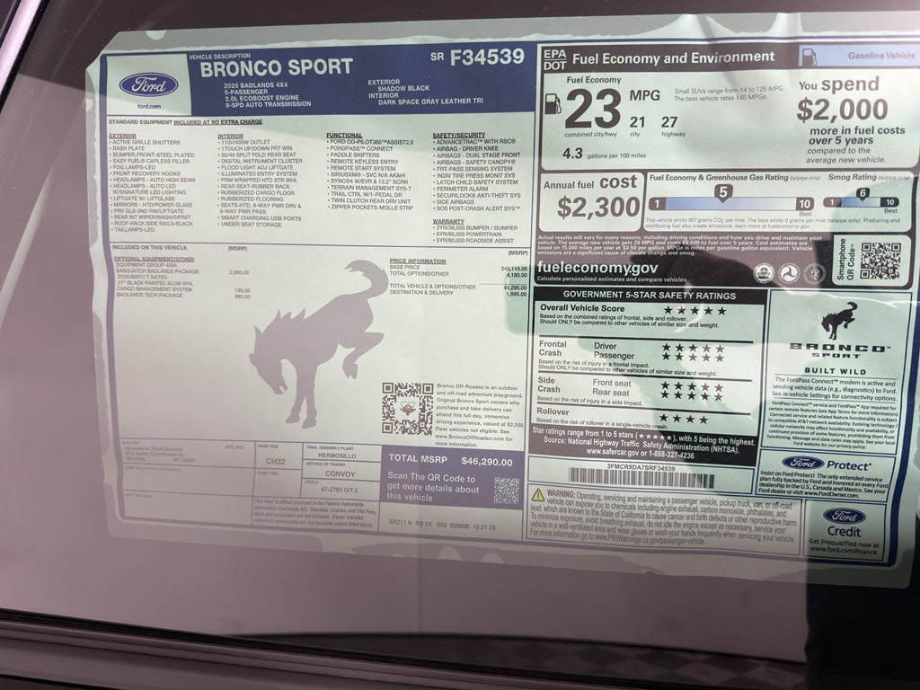 2025 Ford Bronco Sport Badlands